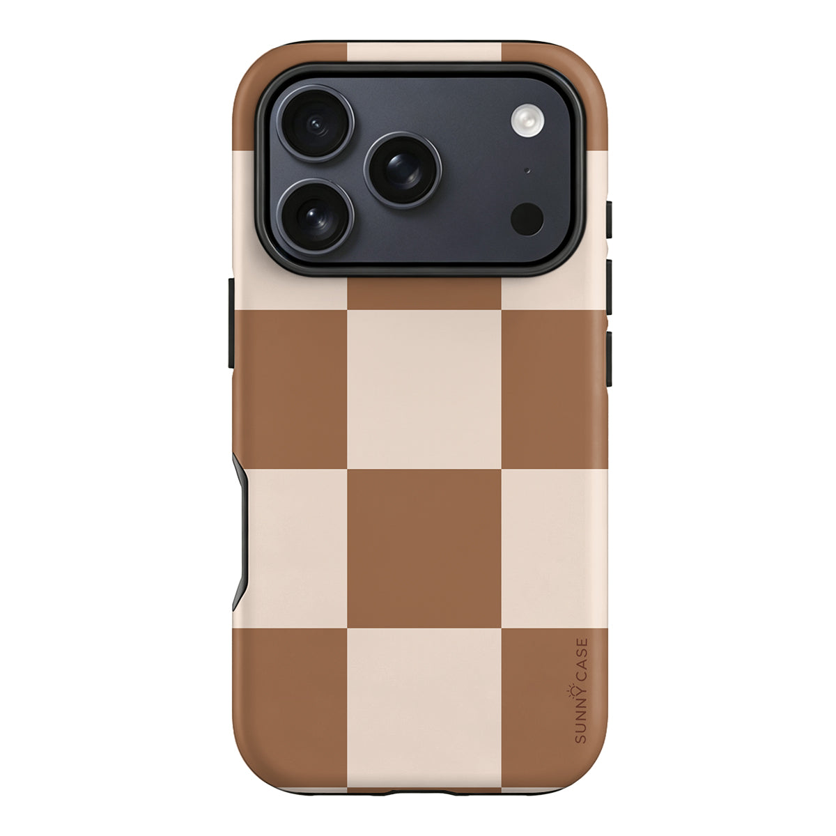 Caramel & Cream Checkerboard Phone Case