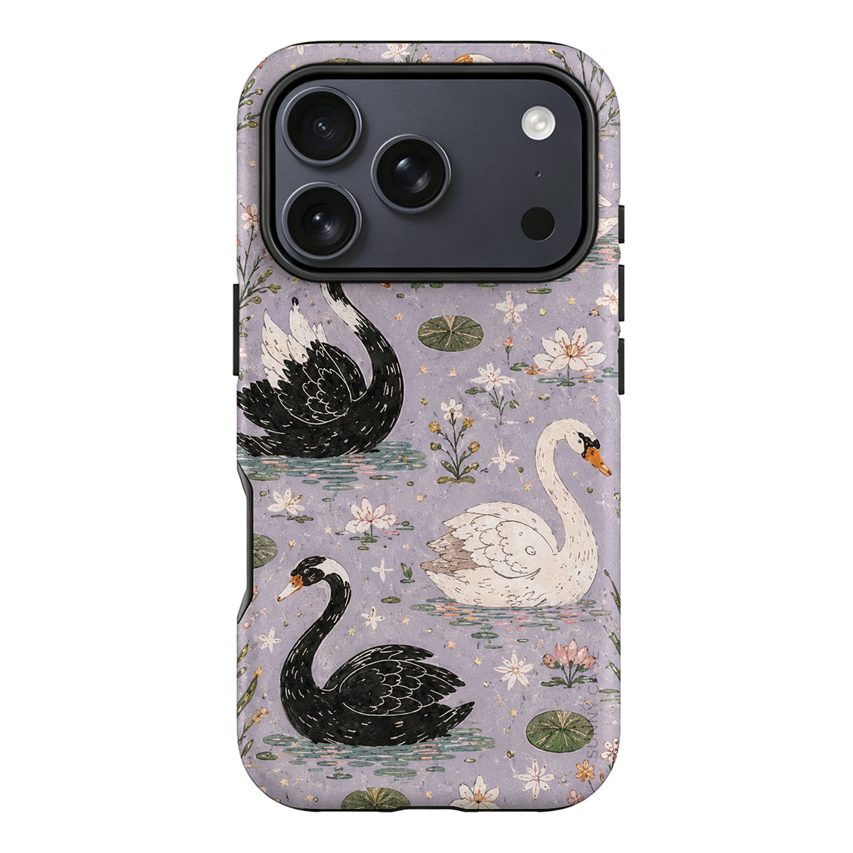 Swan Lake – Floral Swan Phone Case