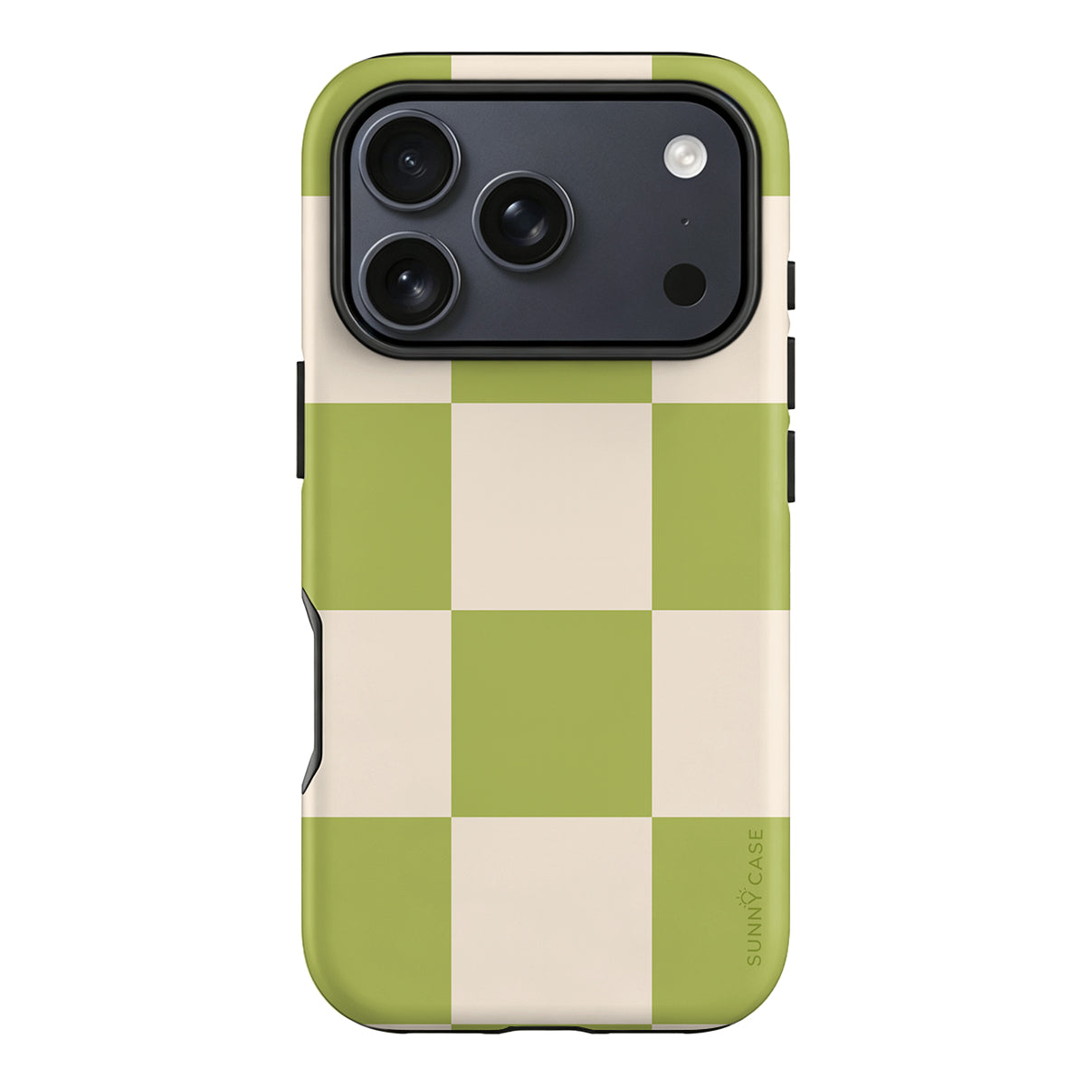 Lime & Cream Checkerboard Phone Case