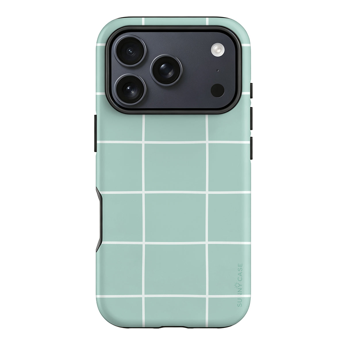 Mint Soft Grid Phone Case