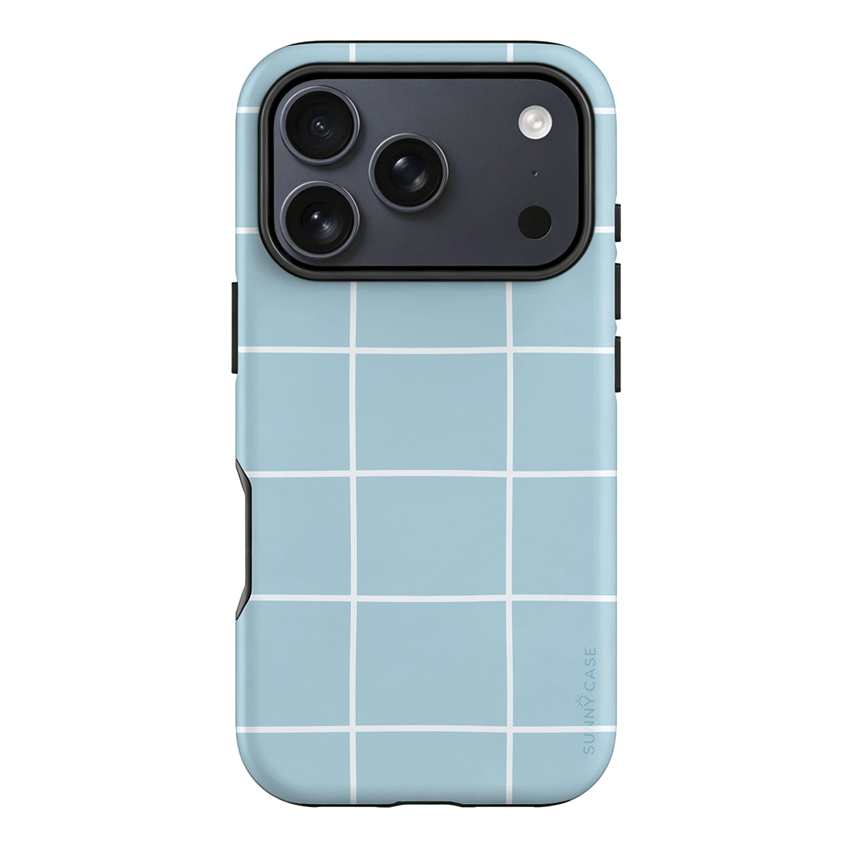 Sky Blue Soft Grid Phone Case