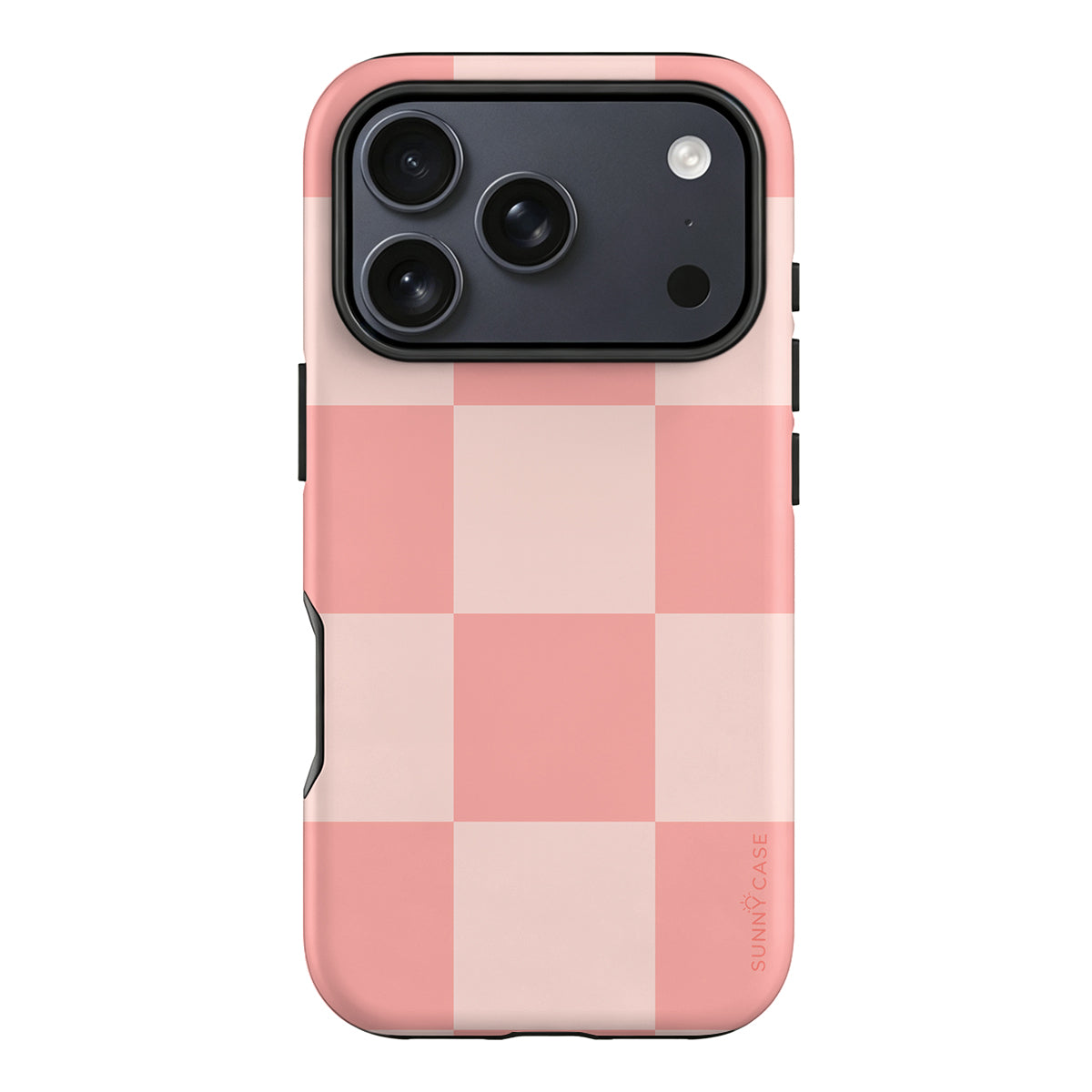 Soft Coral Checkerboard Phone Case