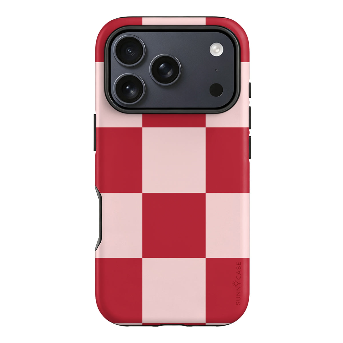 Wine & Cream Checkerboard Phone Case